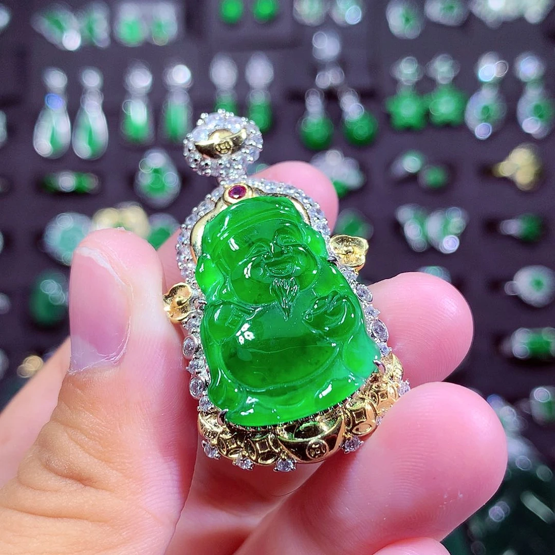 颈饰未镶嵌翡翠天然