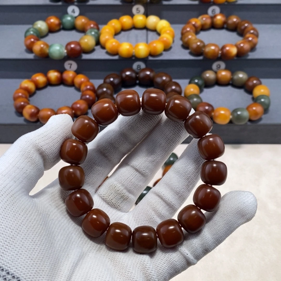 菩提根/象牙果手串全品无暇卡14红棕老料