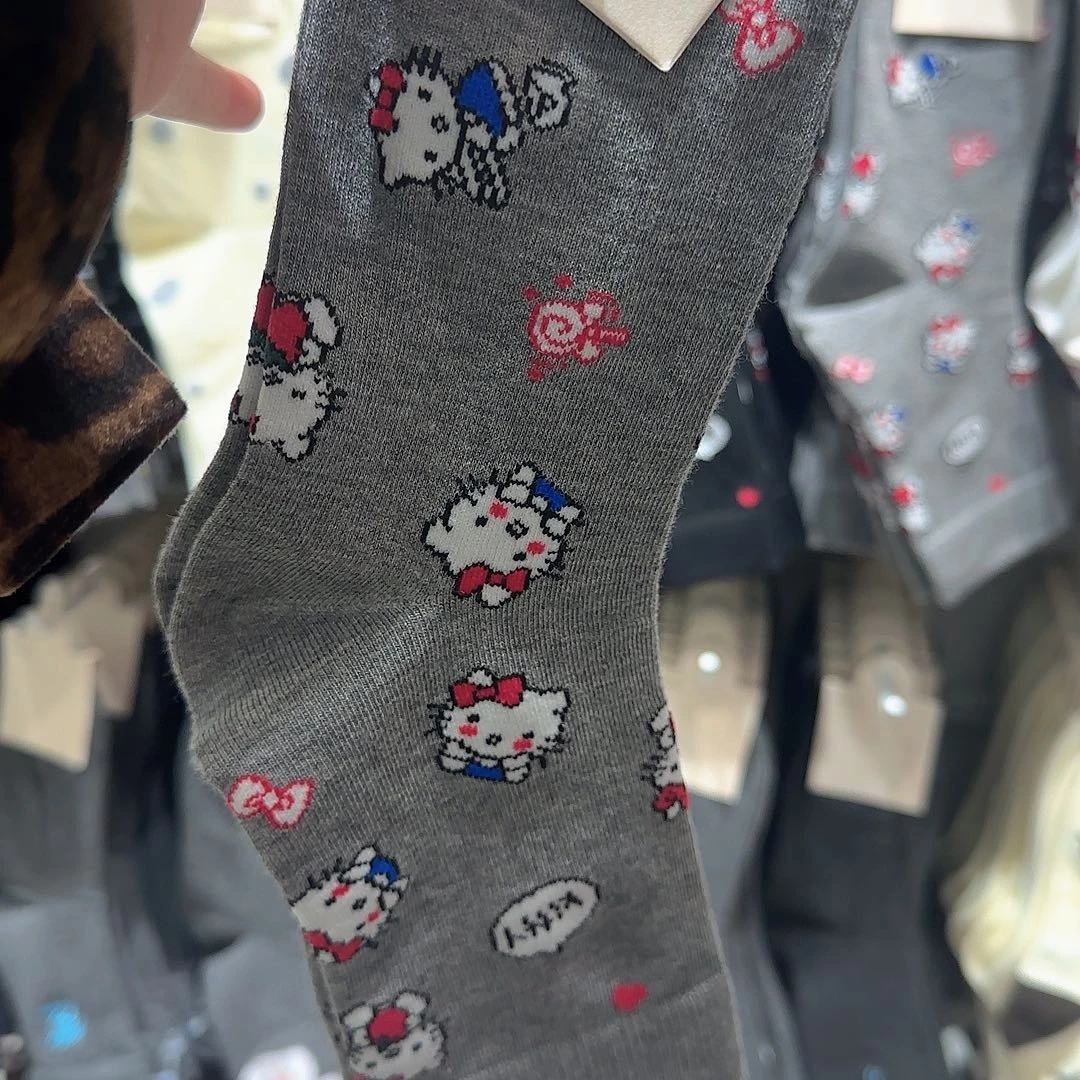 皮质非金属猫猫袜子