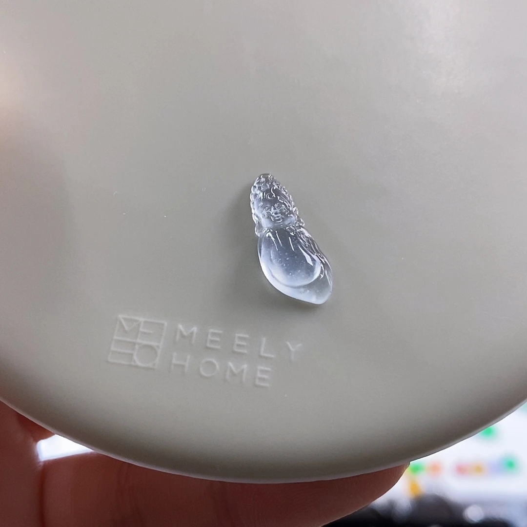 散珠翡翠玻璃种宝宝佛