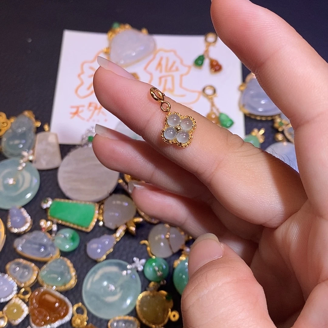 翡翠银S925镶嵌颈饰