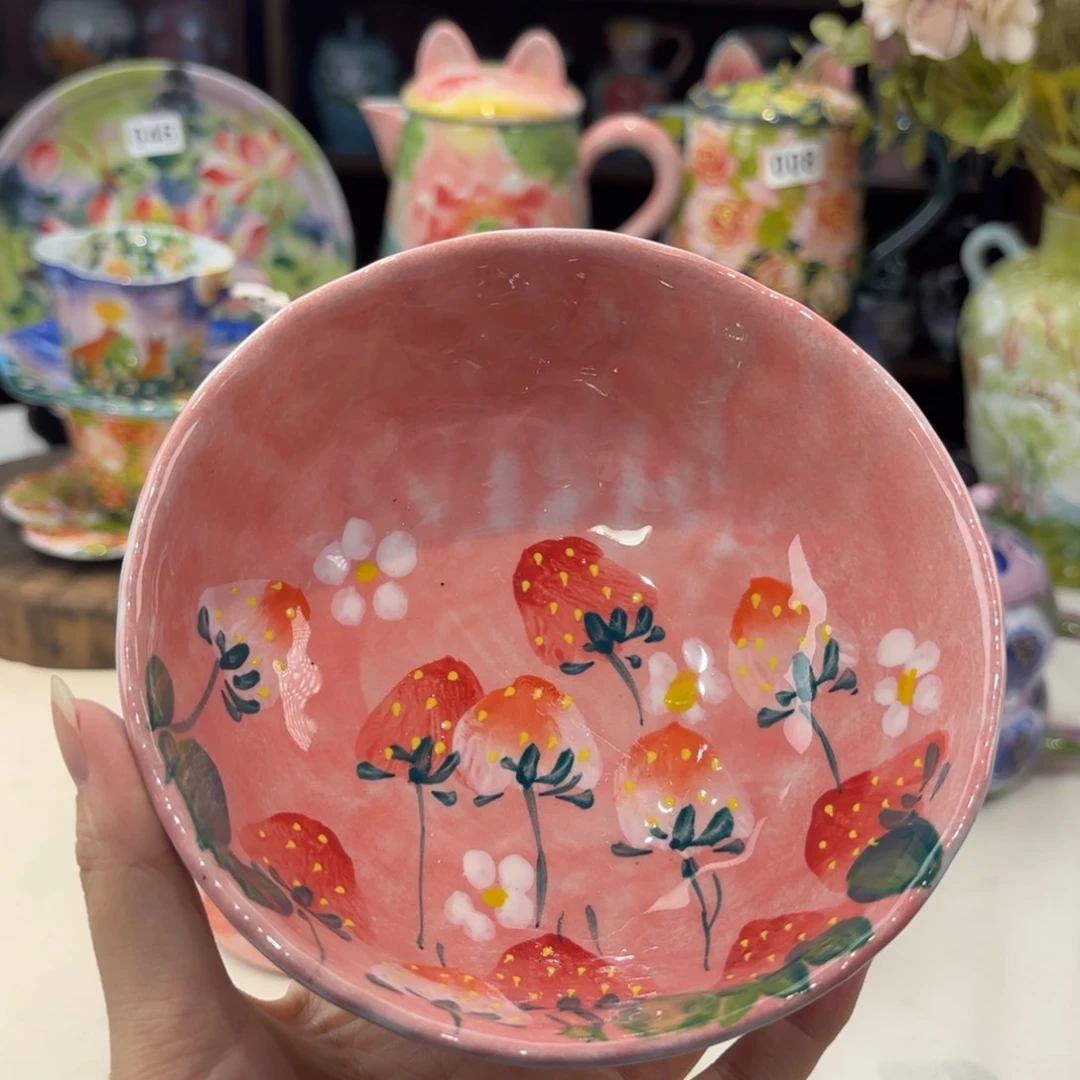 景德镇手绘高温釉下彩陶瓷茶具