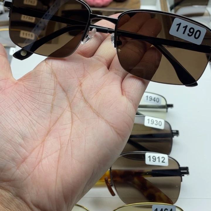 茶水晶半框眼镜 1190