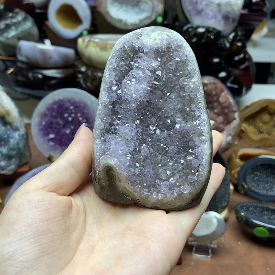 紫晶摆件未镶嵌水晶