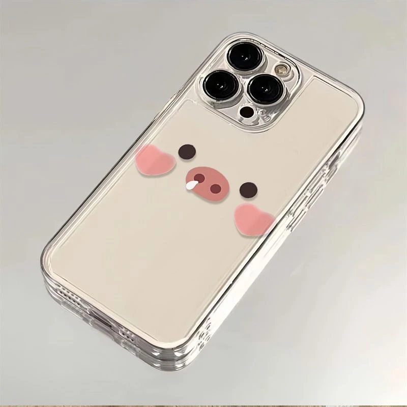 鼻涕小猪适用iPhone16Plus手机壳苹果15简约14防摔12透明11Promax