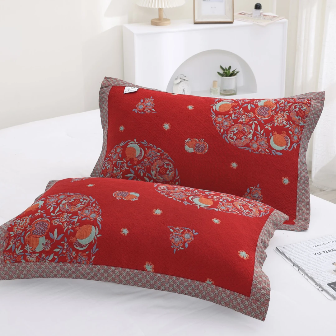 【锦衣玉帛枕巾一对两只】 多功能轻奢纱布枕巾---50*80