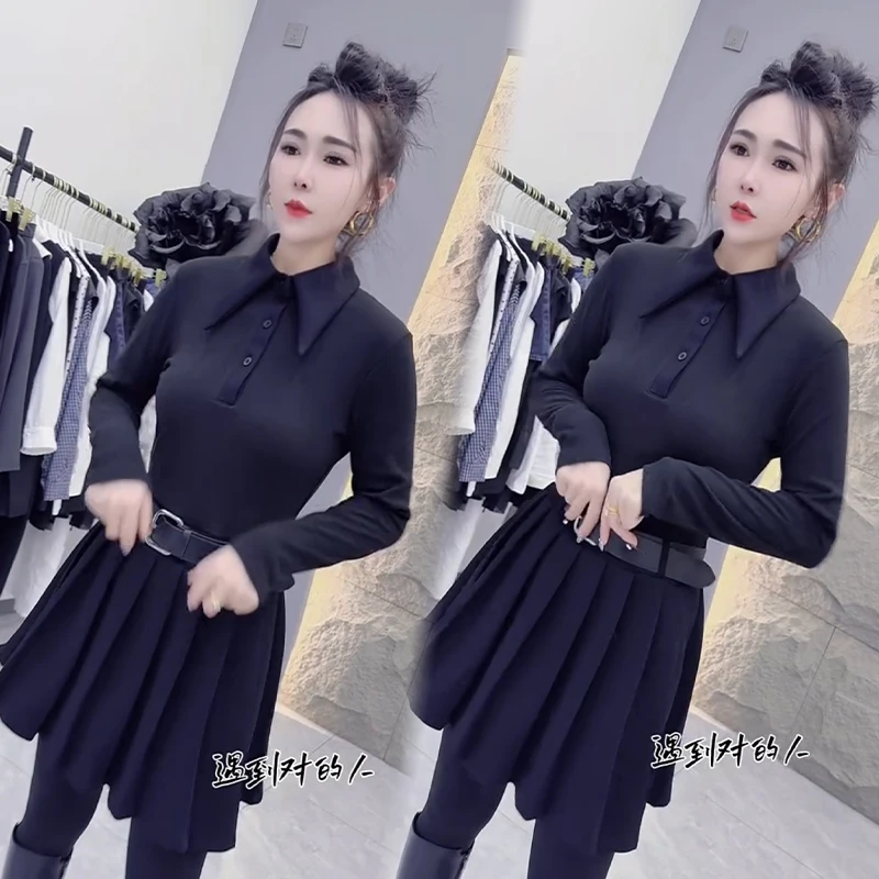 2025秋冬新款时尚显瘦气质网红高档洋气女高级百搭宽松大码连衣裙