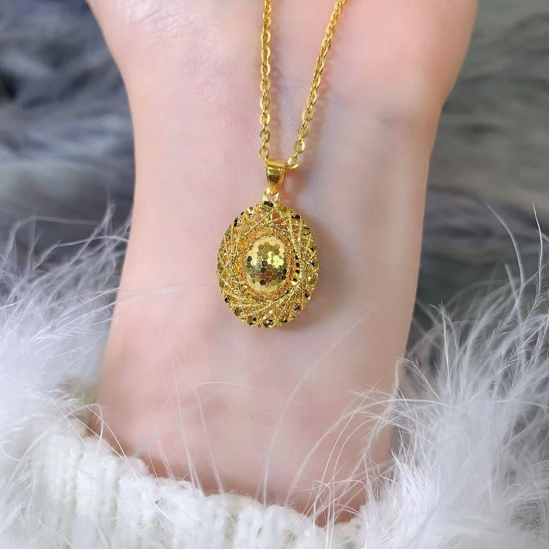 【伟新源】足金999 5G工艺 鸽子蛋吊坠（不含链）