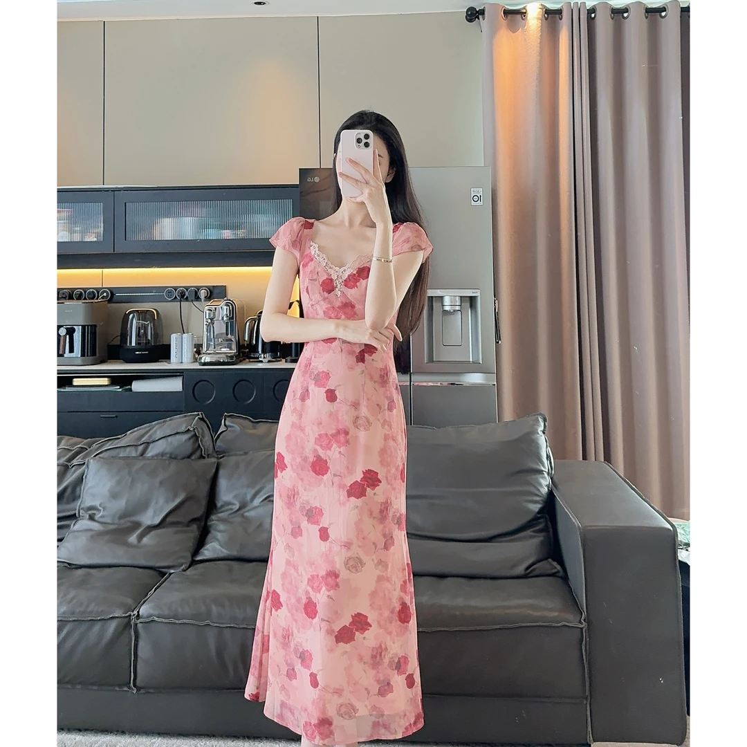 Zwinnie/詹维尼【红玫瑰】优雅气质感轻熟风连衣裙 GJE202511