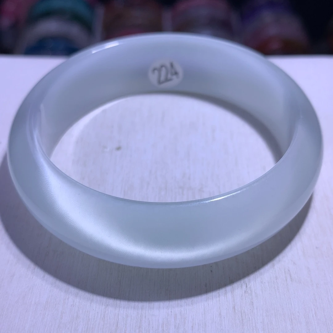 手镯水晶银S925镶嵌猫眼60.3圈224