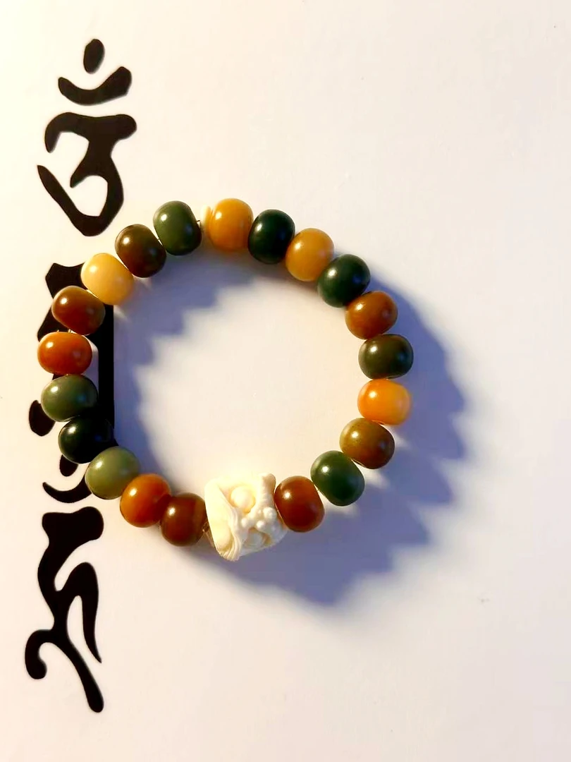 敦煌菩提手串醒狮配饰盘玩上色效果好