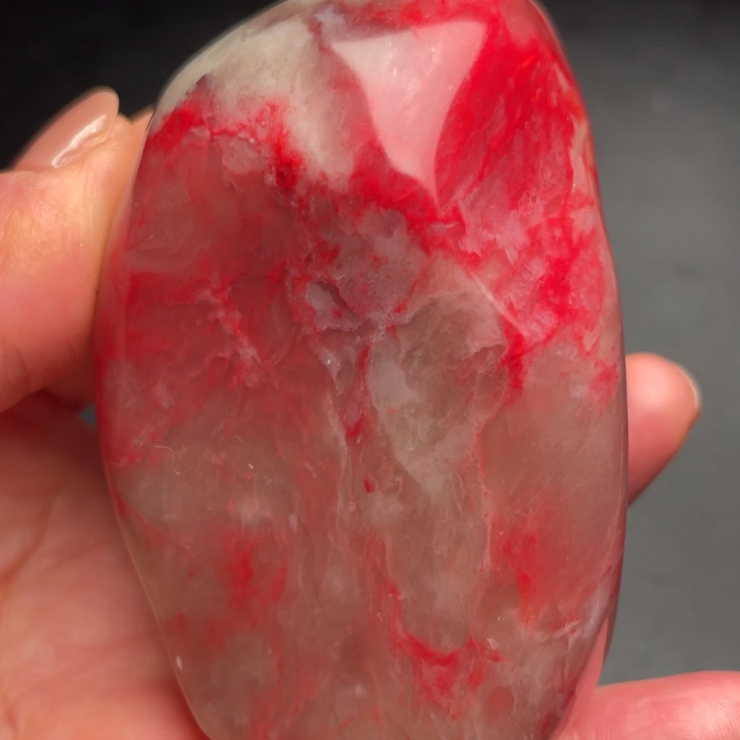 鸡血石鸡血石手把件摆件