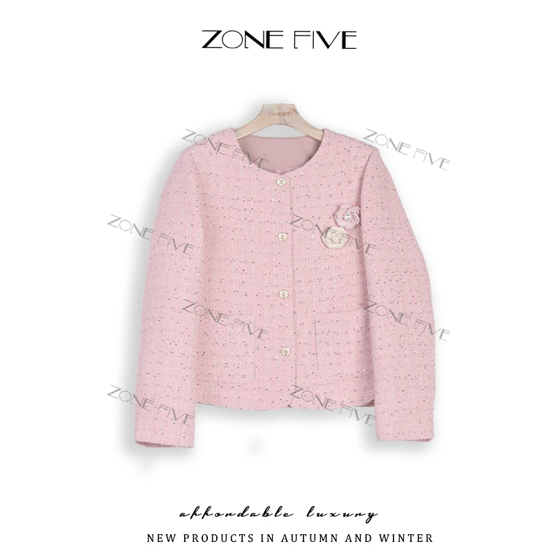 【zonefive】新春气质小香风羊毛春季外套蓬松117