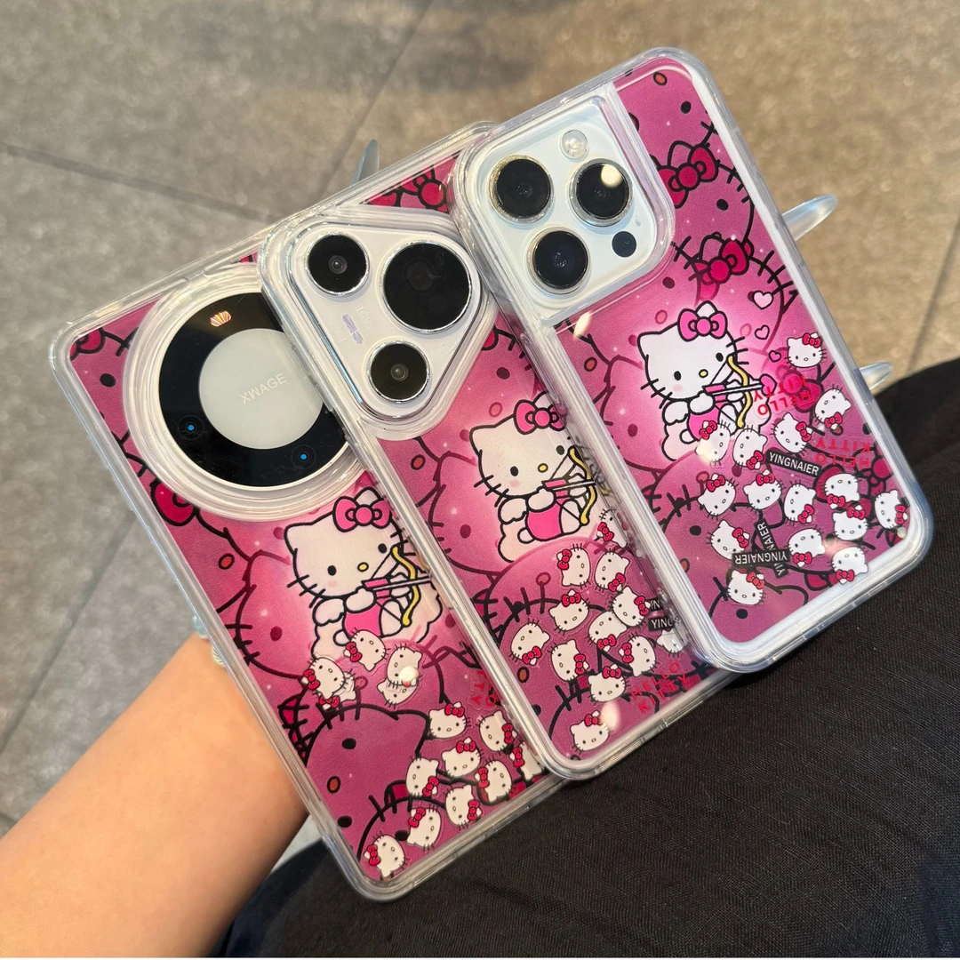 奥菲顿天使kt流沙滑片适用iPhone16/15promax苹果13华为P70手机壳