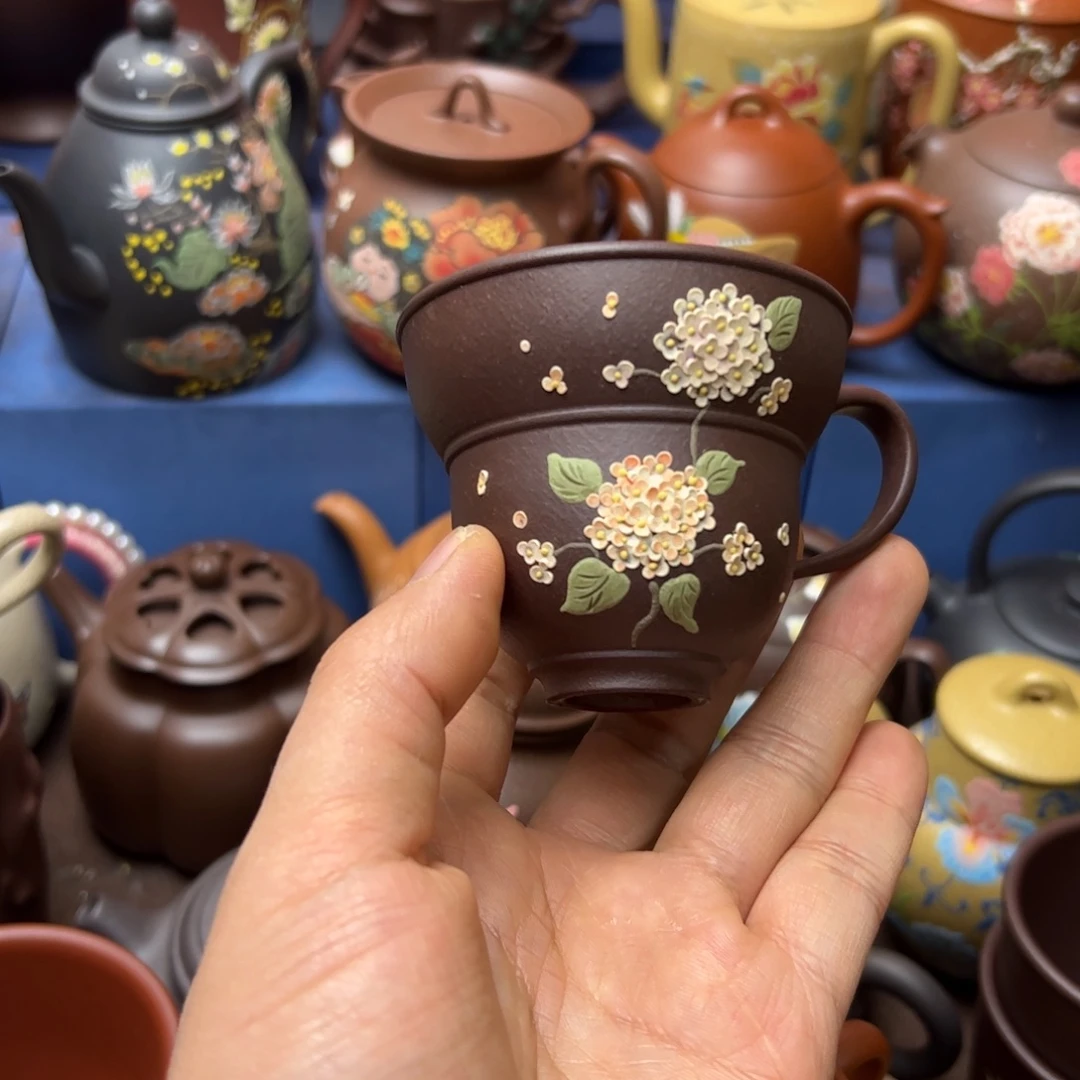 紫砂茶杯紫砂主人杯1100cc