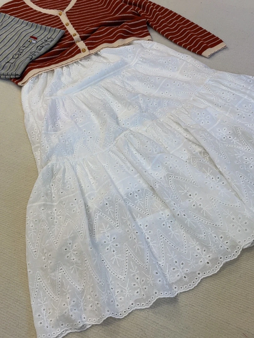【白色刺绣】 夏天文艺仙气裙子