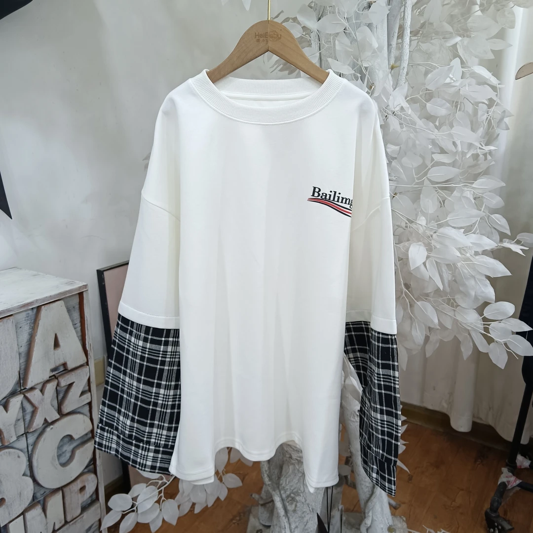 H346白色中少年卫衣