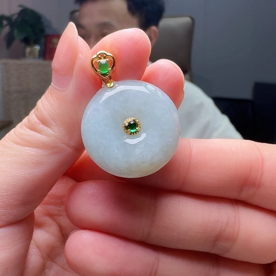 翡翠银S925镶嵌吊坠(不含链)多样性发货其一