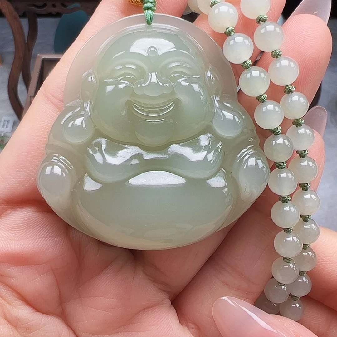 吊坠(赠链)足金镶嵌和田玉慈****店