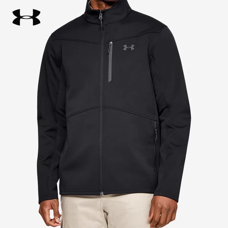 安德玛运动外套男子春秋户外健身训练服跑步夹克梭织防风休闲上衣