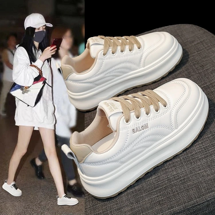 【运费险补贴】系带百搭厚底拼色网红板鞋休闲板鞋纯色休闲防滑