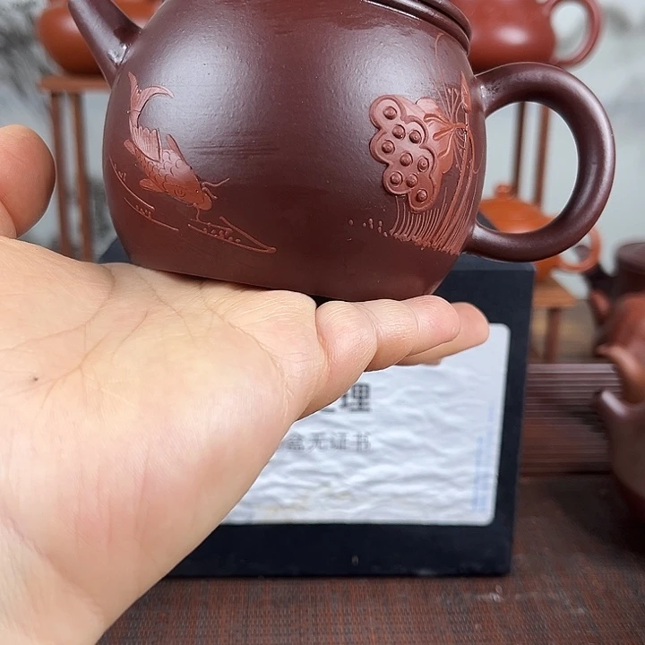 风***叶茶壶紫砂微瑕处理