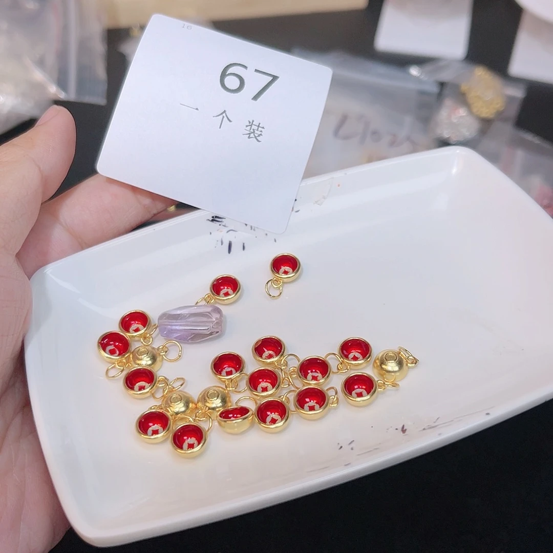 紫晶珠宝半成品银S925镀金镶嵌67