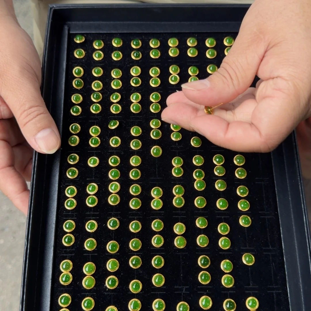 银S925镶嵌和田玉耳饰多样性发货，拍一发一