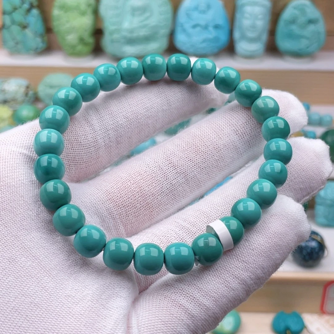 未镶嵌绿松石珠宝奇石8毫米