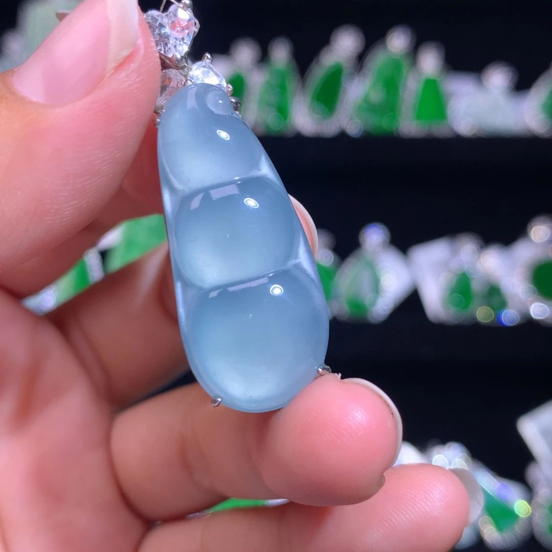 【闪购商品】颈饰银S925镶嵌翡翠天然翡翠