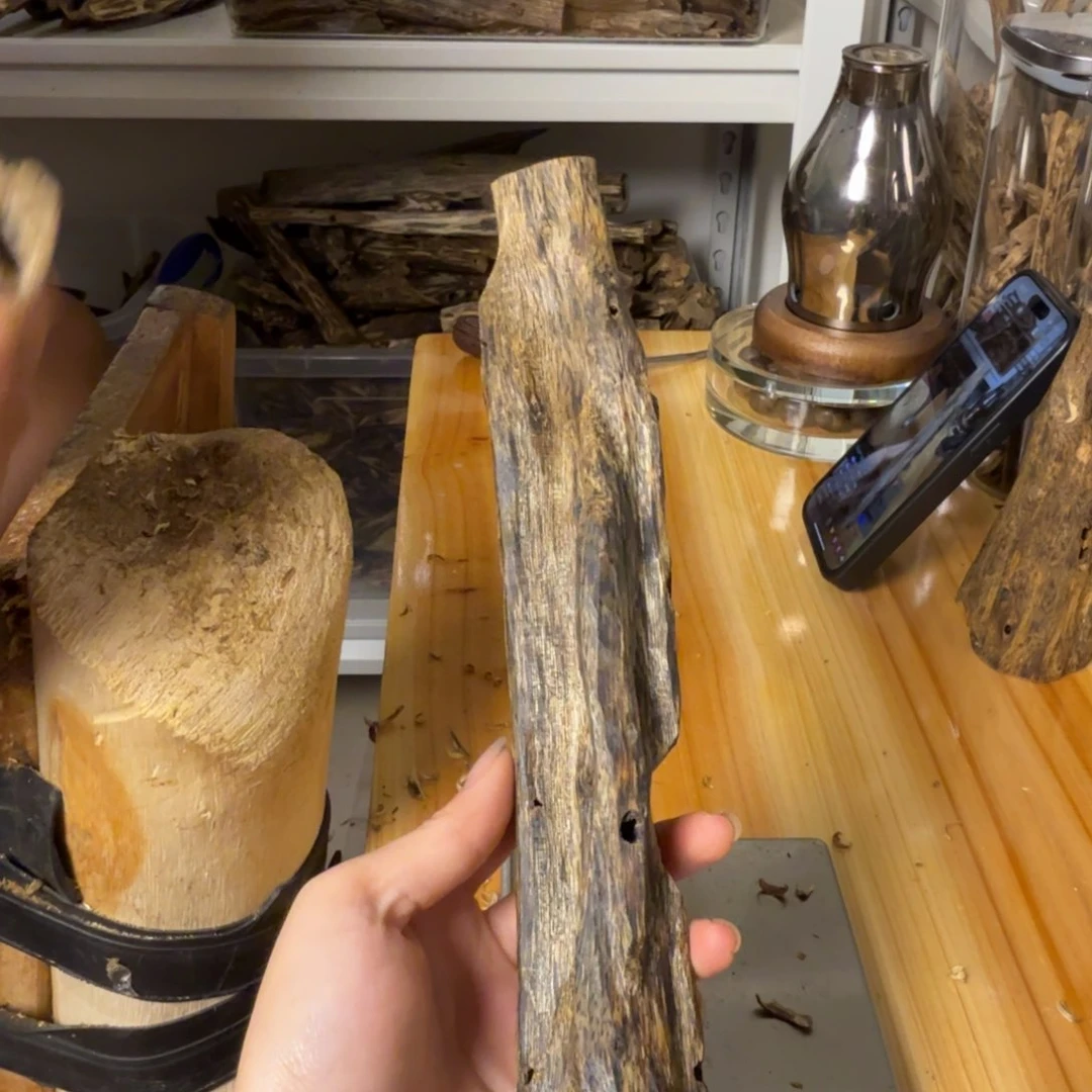 沉香奇楠沉香虫漏原料70克