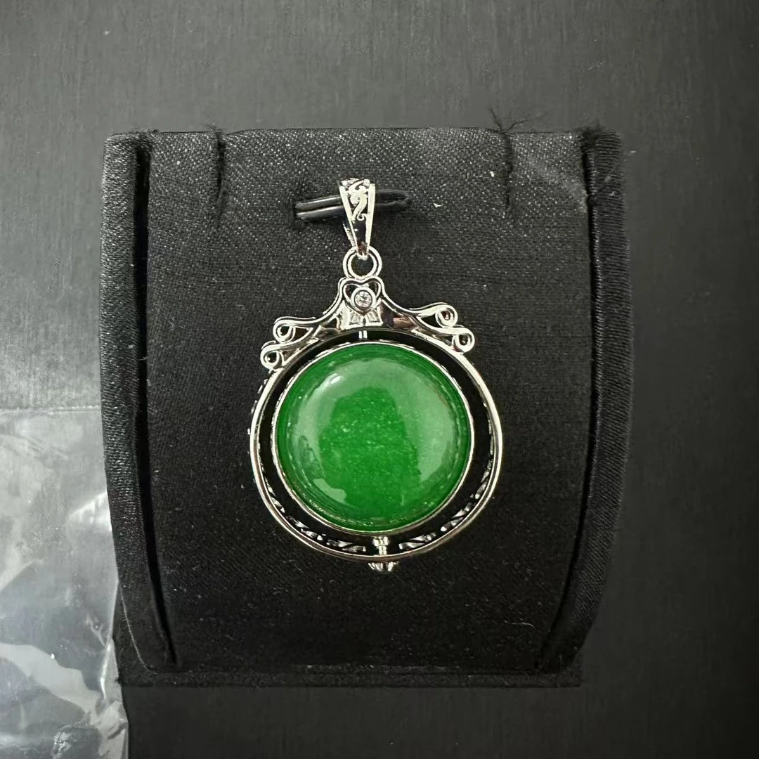 天然满绿冰蛋面吊坠