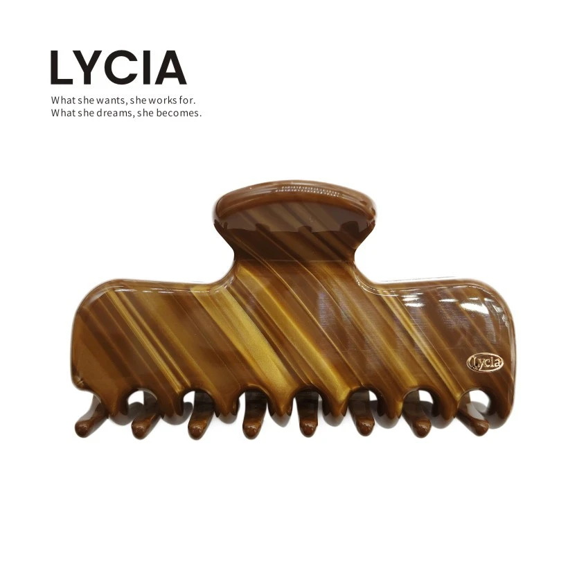 林惜慵懒女大号发夹盘发鲨鱼夹发卡梦幻晕染贝壳纹环保板材ZJA475