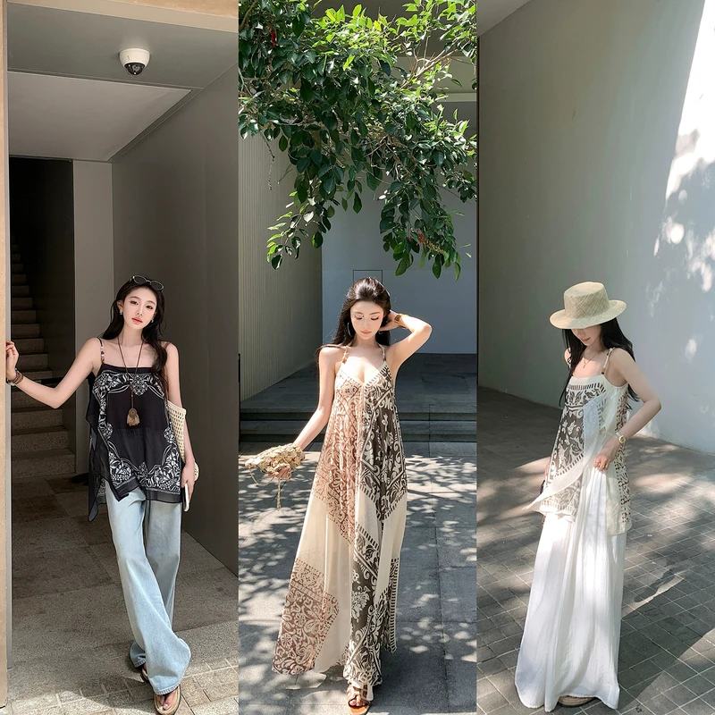 “西雅图浪漫之境”海岛度假系列美得没边了！数码印花吊带系列