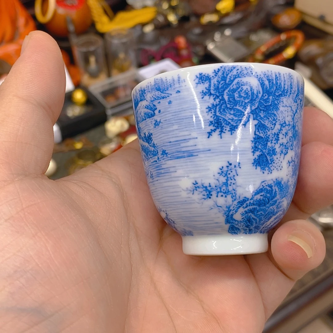 其他青花杯古美术