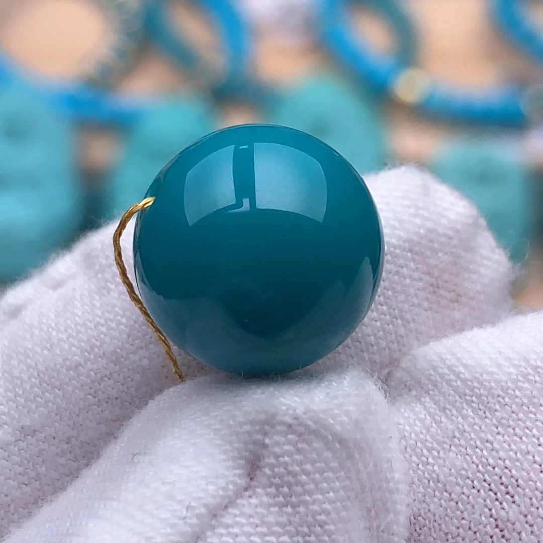 未镶嵌绿松石珠宝奇石12.6mm