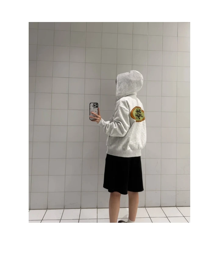 椭圆LOGO印花拉链卫衣