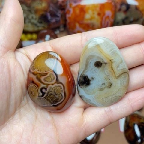 未镶嵌玛瑙/玉髓珠宝奇石那**月打孔不退不换