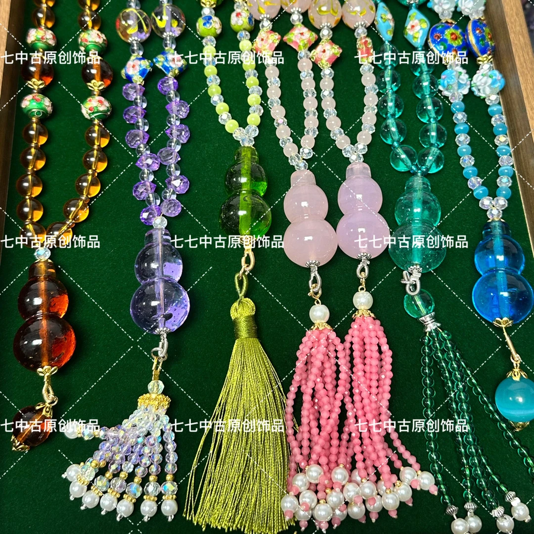 铜合金琉璃手链 原创金属简约首饰紫色七七琉璃手串饰品直播过款