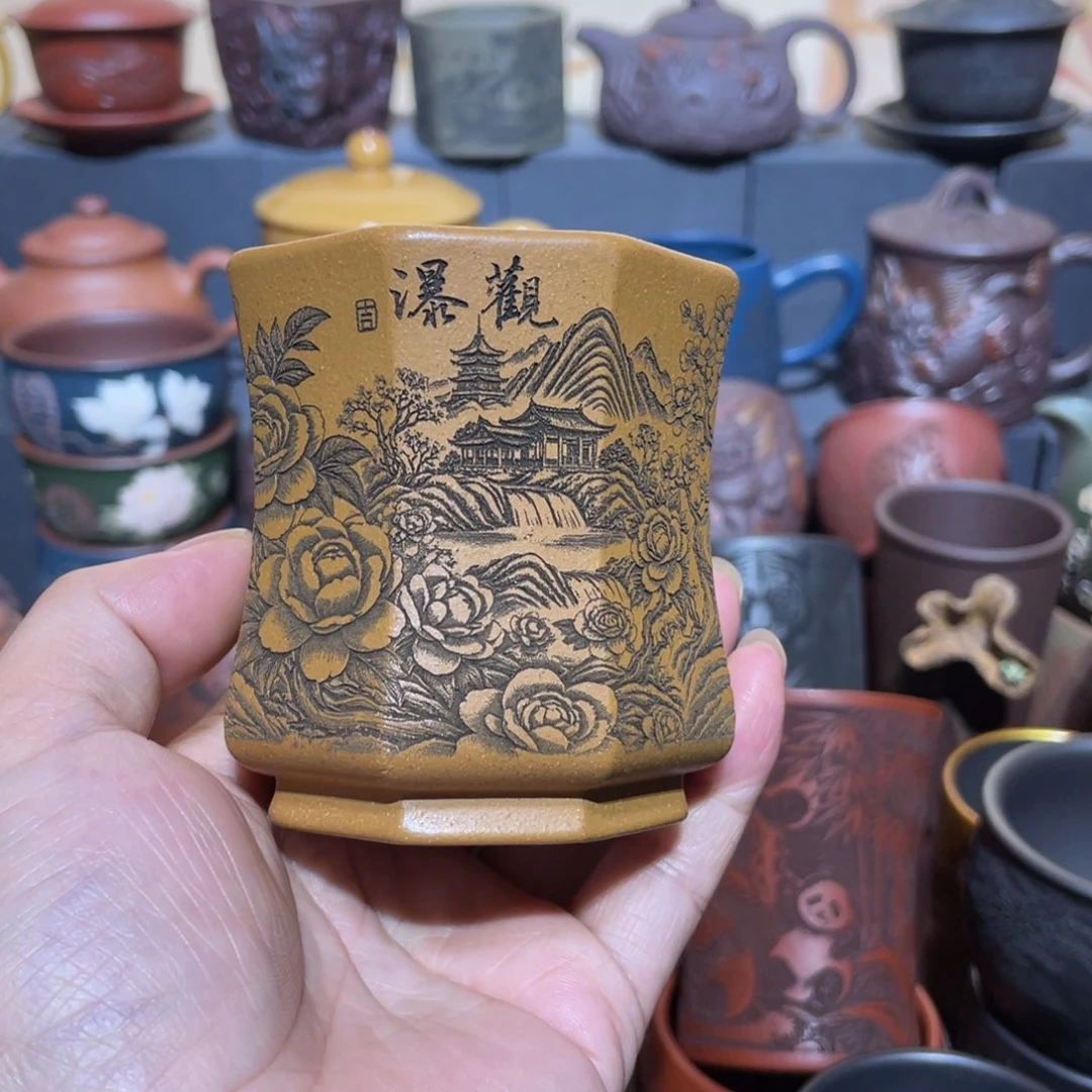 原矿紫砂手工主人杯