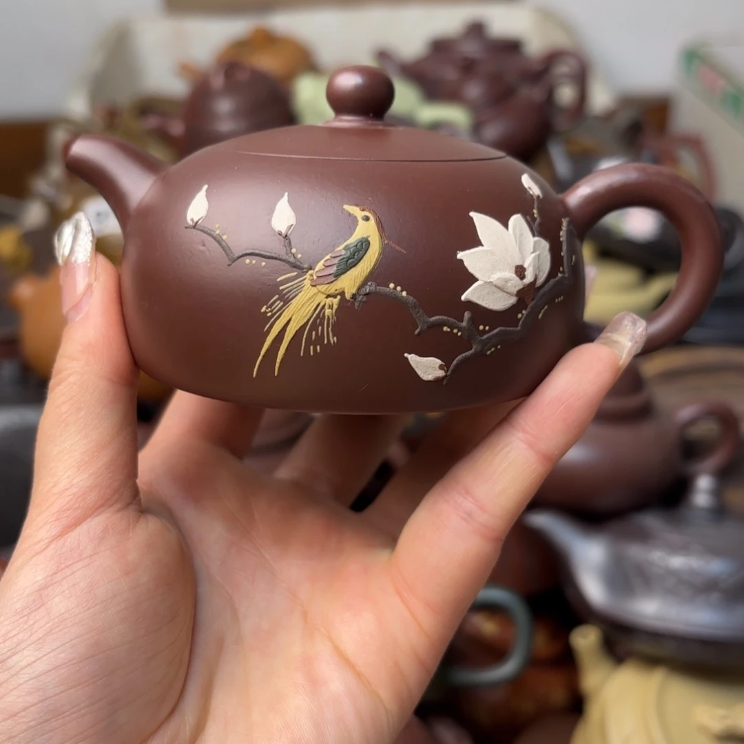 紫砂茶壶花泥微瑕疵