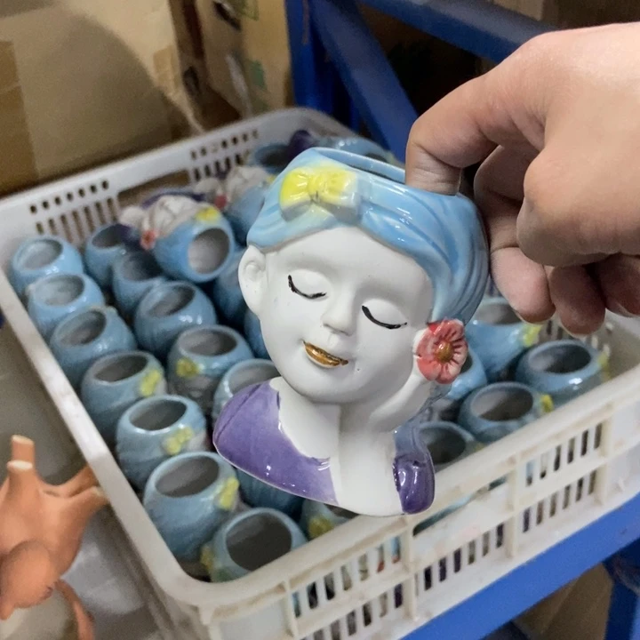 陶瓷花盆单场满9.9发5.5*10.5