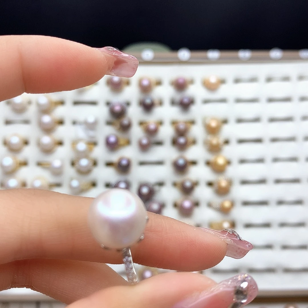 淡水珍珠颈饰合金双**妈