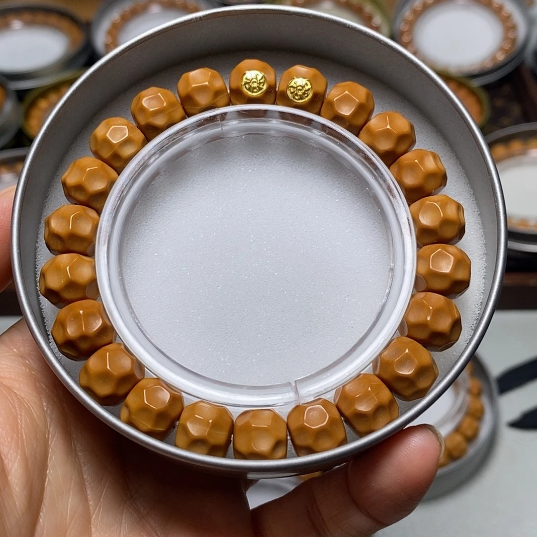 猴头核桃手串337号12左右18K双标黑金无相全品