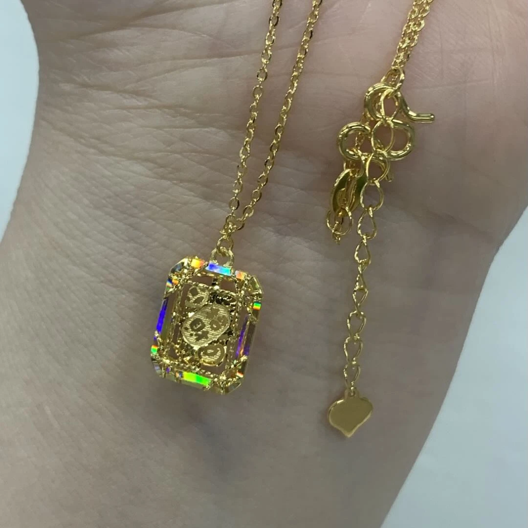 【金套链】炫彩缠绕吉言套链5G黄金足金999精致百搭送女友零附加