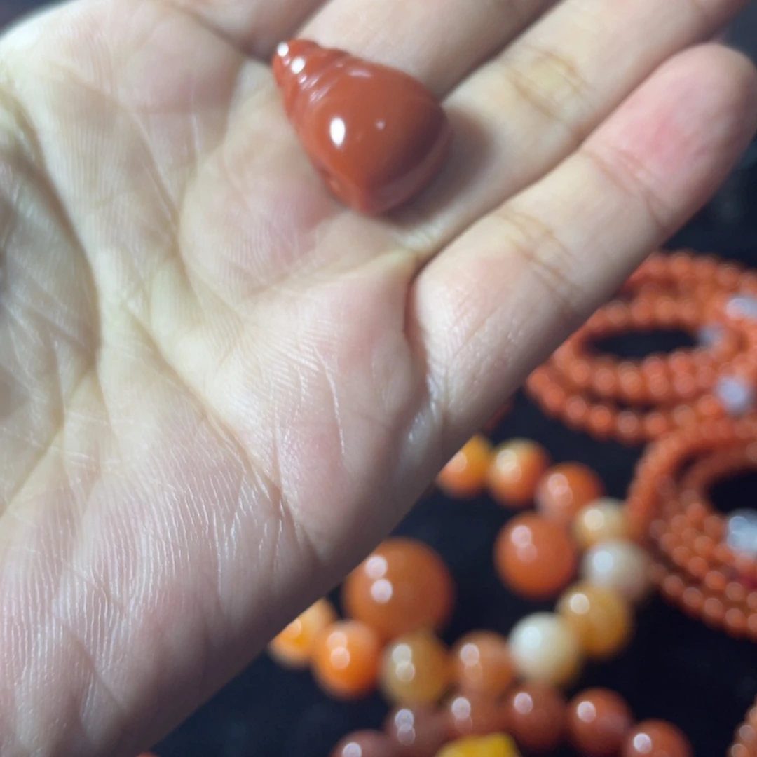 南红玛瑙未镶嵌配饰三通