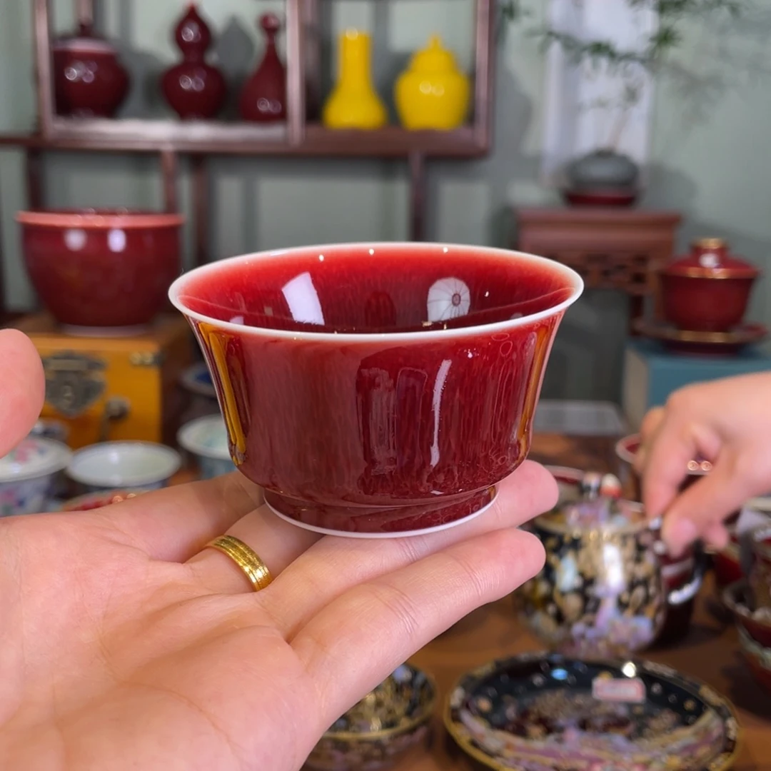 清欢雅玩原矿郎红福利马蹄杯
