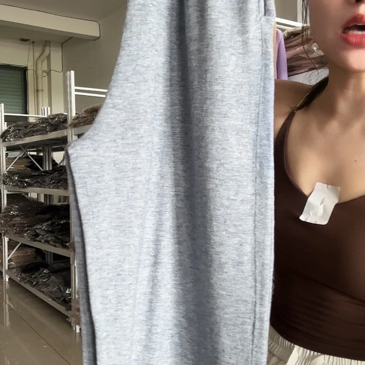 羊绒直筒裤L102灰色