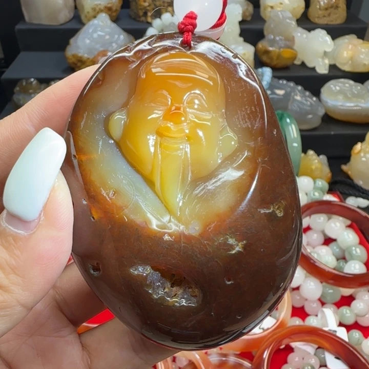 玛瑙/玉髓合金手把件