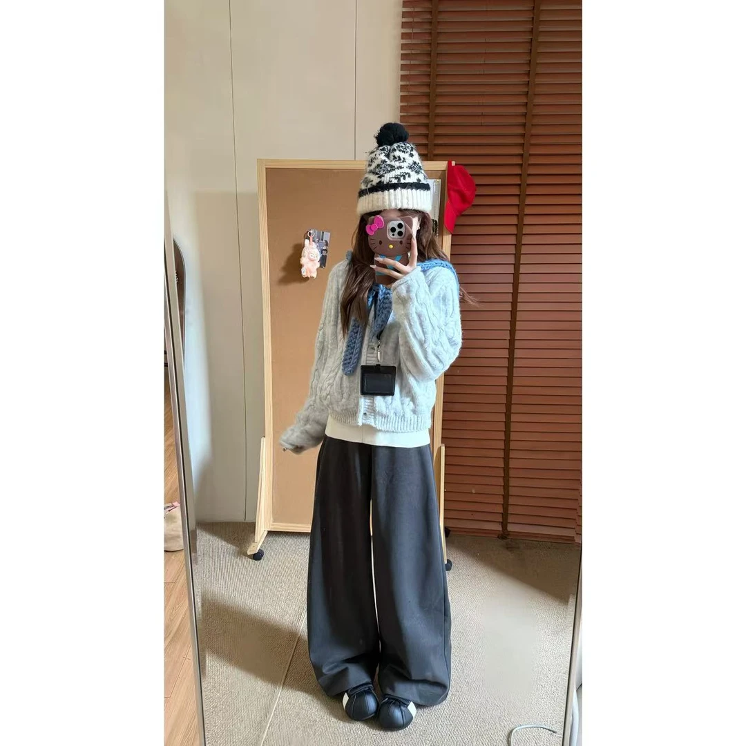 【喵喵专属】慵懒风纽扣开衫毛衣